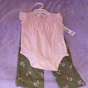 Carter's Pink and Green Kids Matching Set